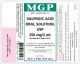 Valproic  ACID 250MG/5ML SYRUP 473ML